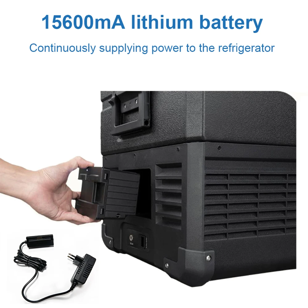 Car Refrigerator Built-in Lithium Battery with 15600mAh Built-in Plug and Play Charger Portable Outdoor Car Refrigerator