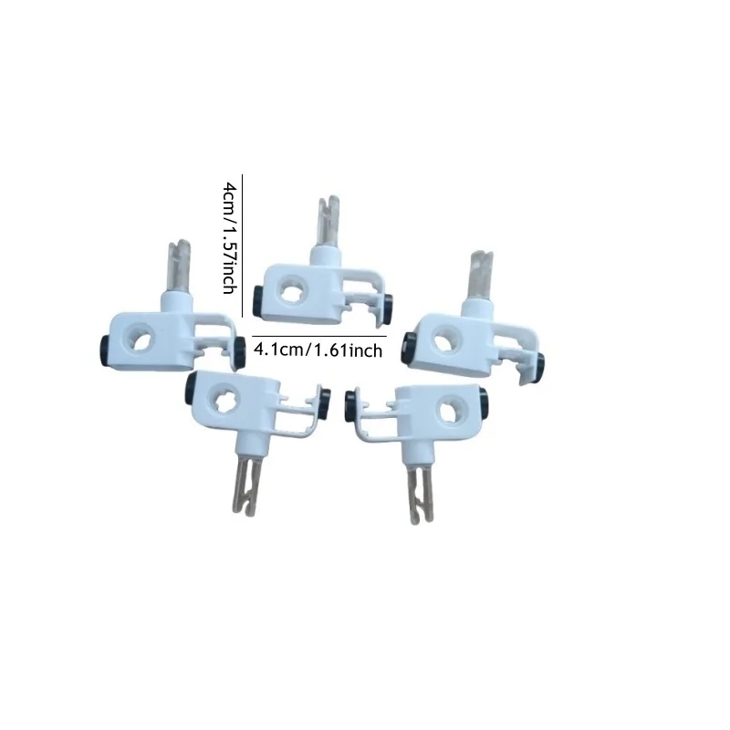 5pcs 4-Prong H Hook Carrier, Curtain Runner, Components For Vertical Curtain