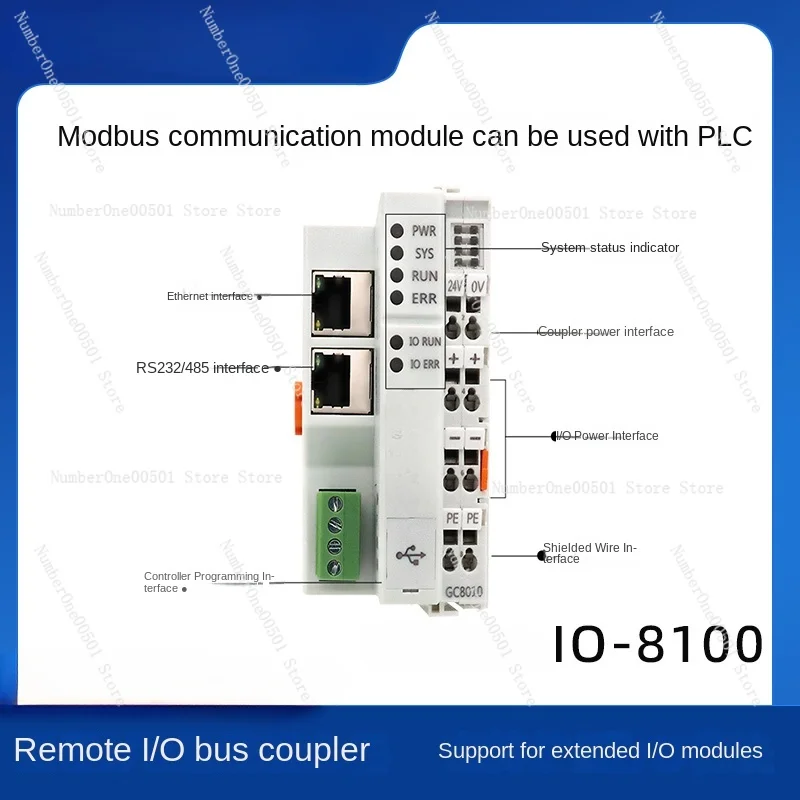 Scalable CANopen Modbus485 Remote IO Module Digital Analog I/O