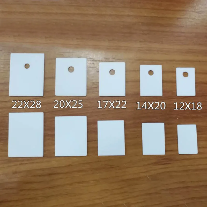 100pcs TO-220/247/264 Aluminium Oxideceramic Plate Socketed Thermal Insulation Ceramic Heat Dissipation Ceramic Plate Only