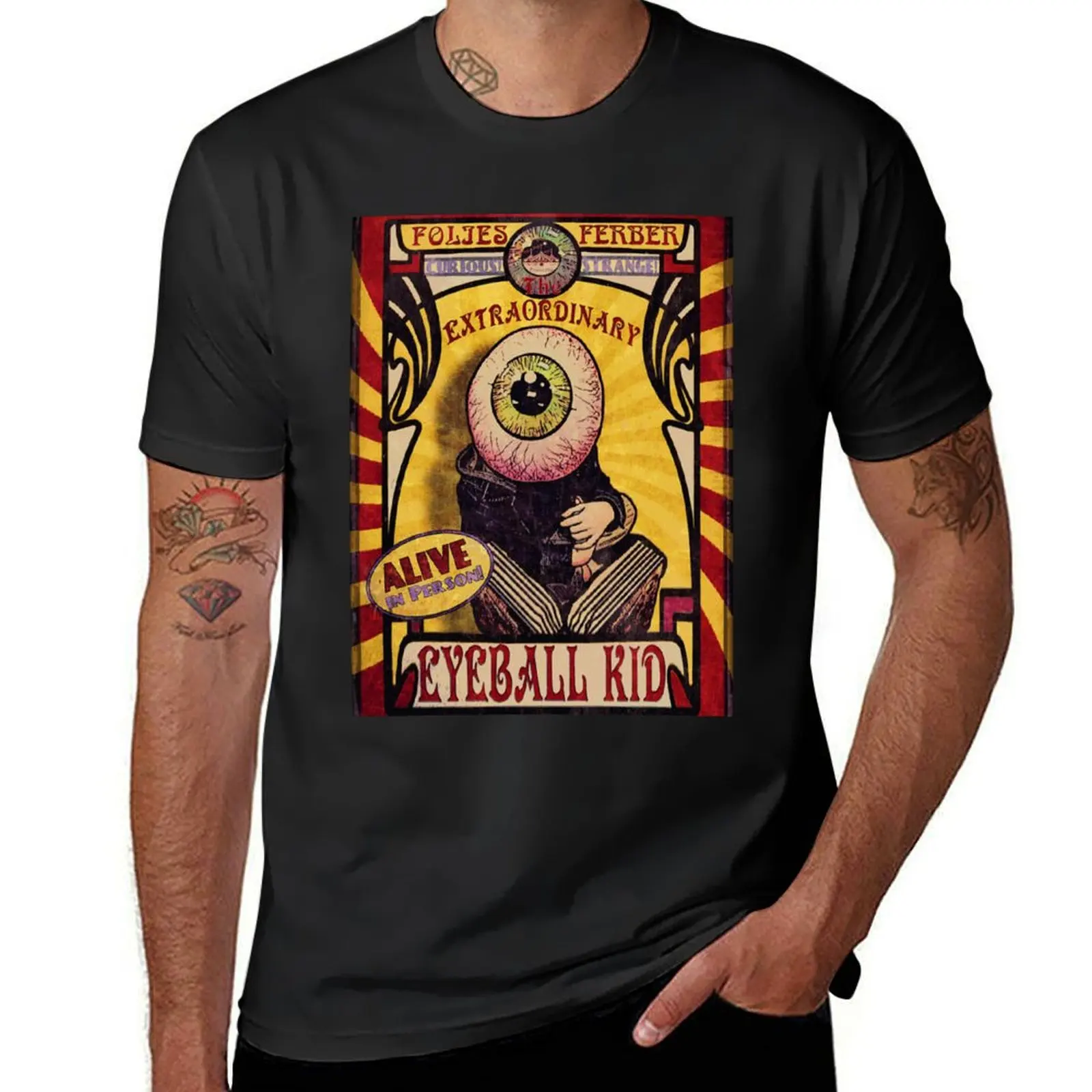 

The Extraordinary Eyeball Kid Sid T-Shirt vintage Aesthetic clothing heavy weight t shirts for men