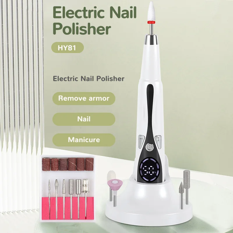Nuovo smerigliatrice per unghie portatile da 15000 giri/min, lima per unghie elettrica e trapano per unghie, strumento per manicure professionale con display LCD