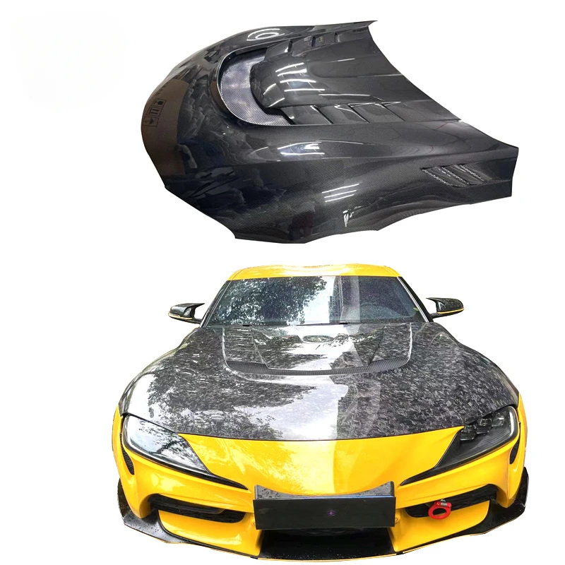 Carbon Fiber Hood Carbon Engine Cover For Toyota Supra GR A90 MK5 MKV hood Honeycomb Carbon