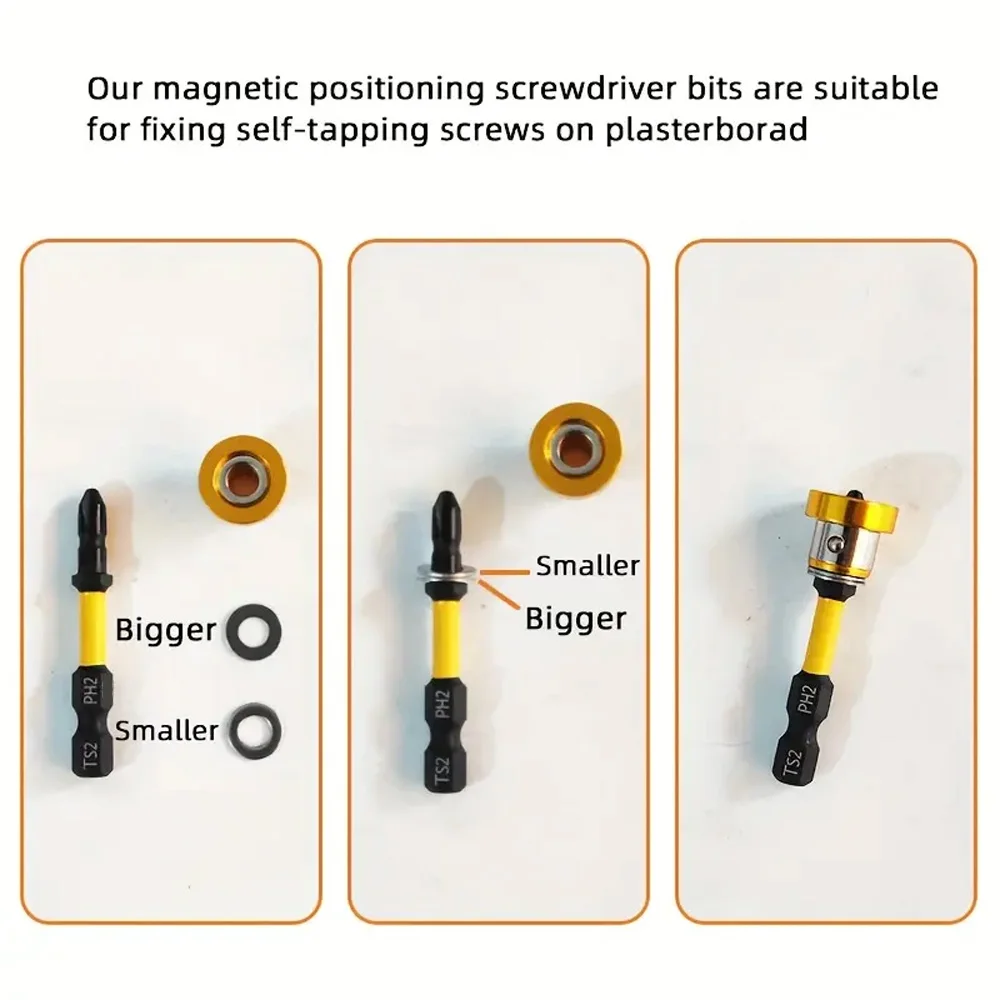 1/5pcs 50 มม.ตําแหน่งไขควง Bits S2 Drywall สกรูสําหรับ Plasterboard ยิปซั่ม Board Plasterboard สกรูค้นหาเครื่องมือ