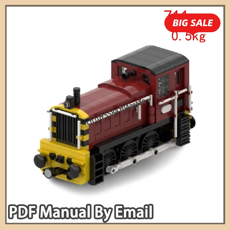 

Spot MOC-181418 Small Grain Assembling Building Blocks Crimson Modified Small Train Assembling Model Toy Gift