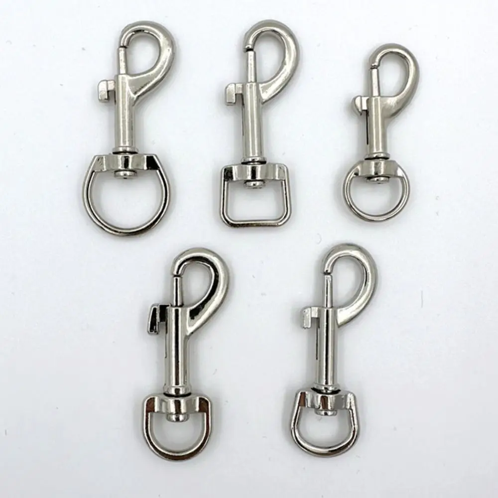 

5pcs New Rotating Snap Hook Metal Leather Strap Belt Keychain Trigger Clips Traction Buckles Keychain