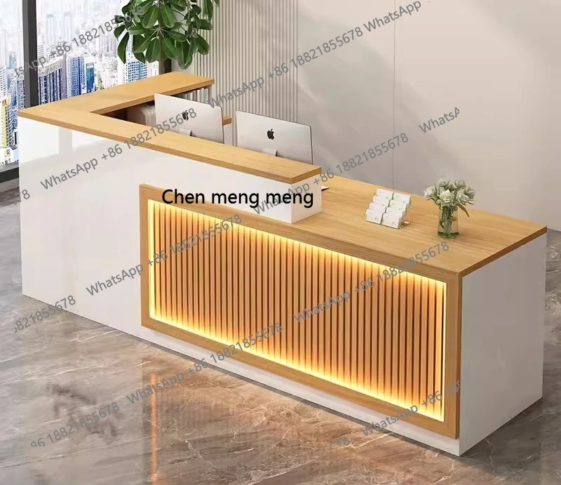 

X Cashier, bar clothing store, simple modern light luxury beauty salon, front desk cabinet company, reception desk