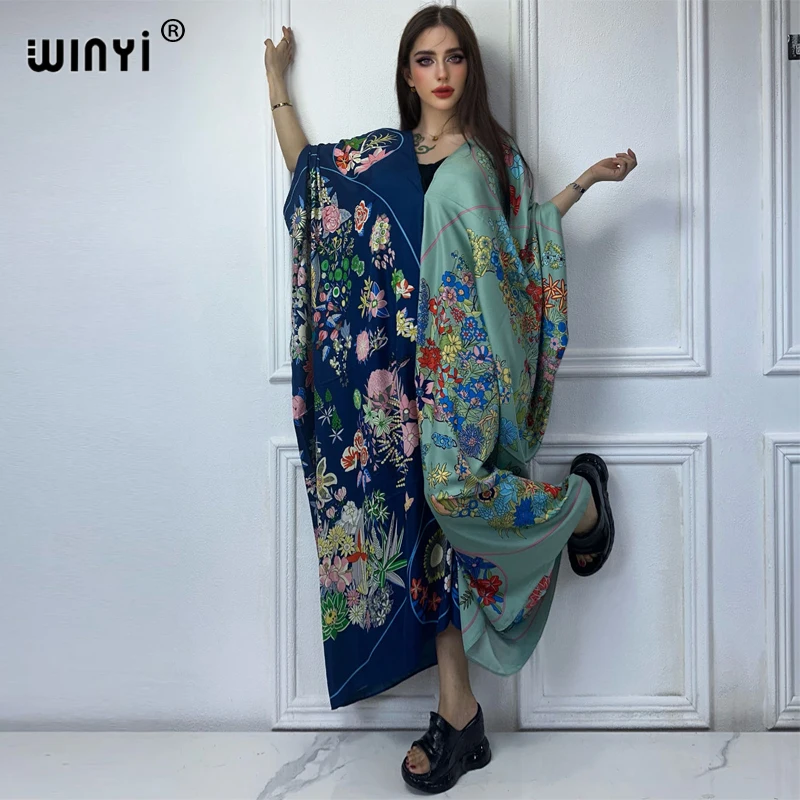 WINYI Original Bohemian printing loose jumpsuit