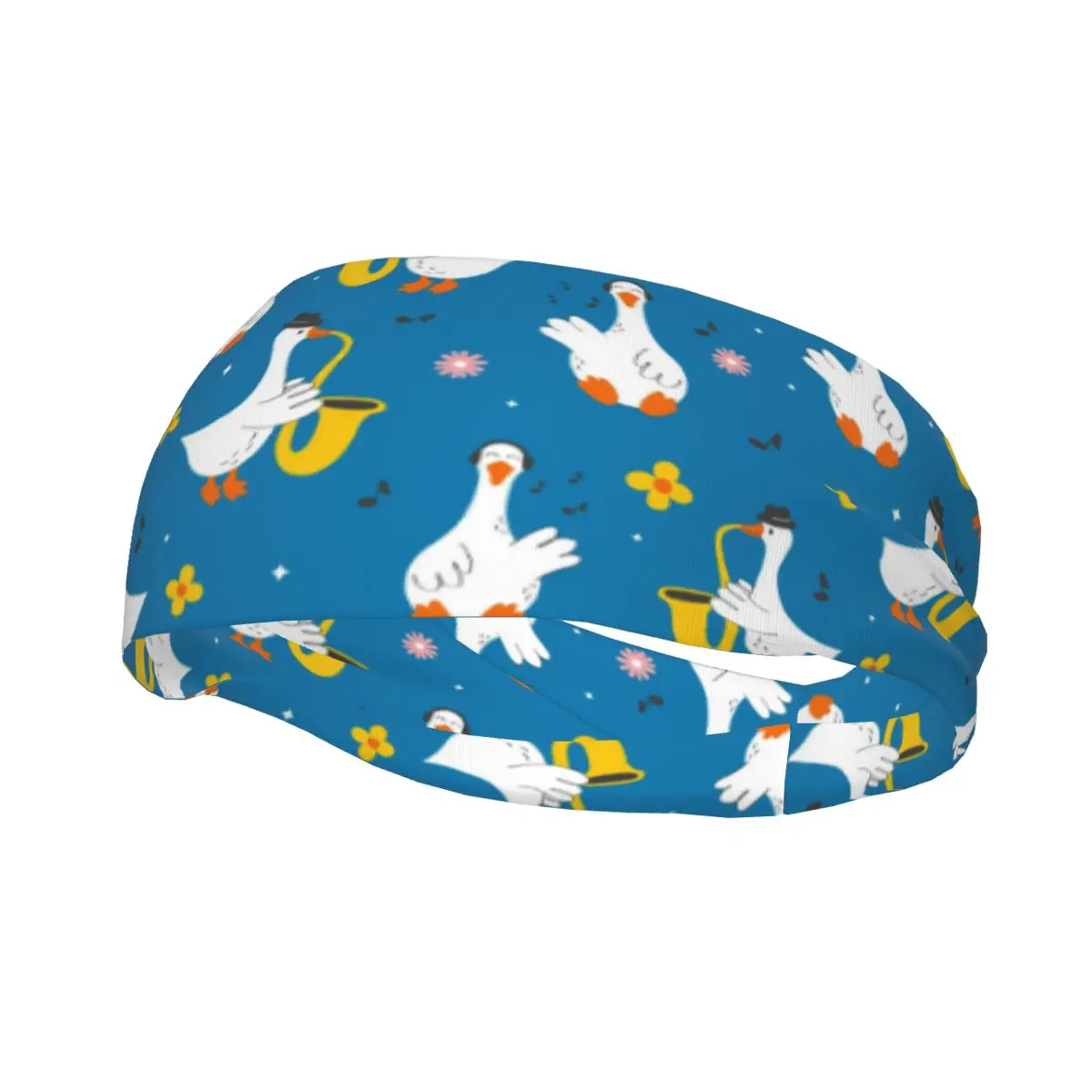 

Эластичная повязка для волос с рисунком гуся, повязка на голову для йоги, обруч для макияжа, повязка на голову