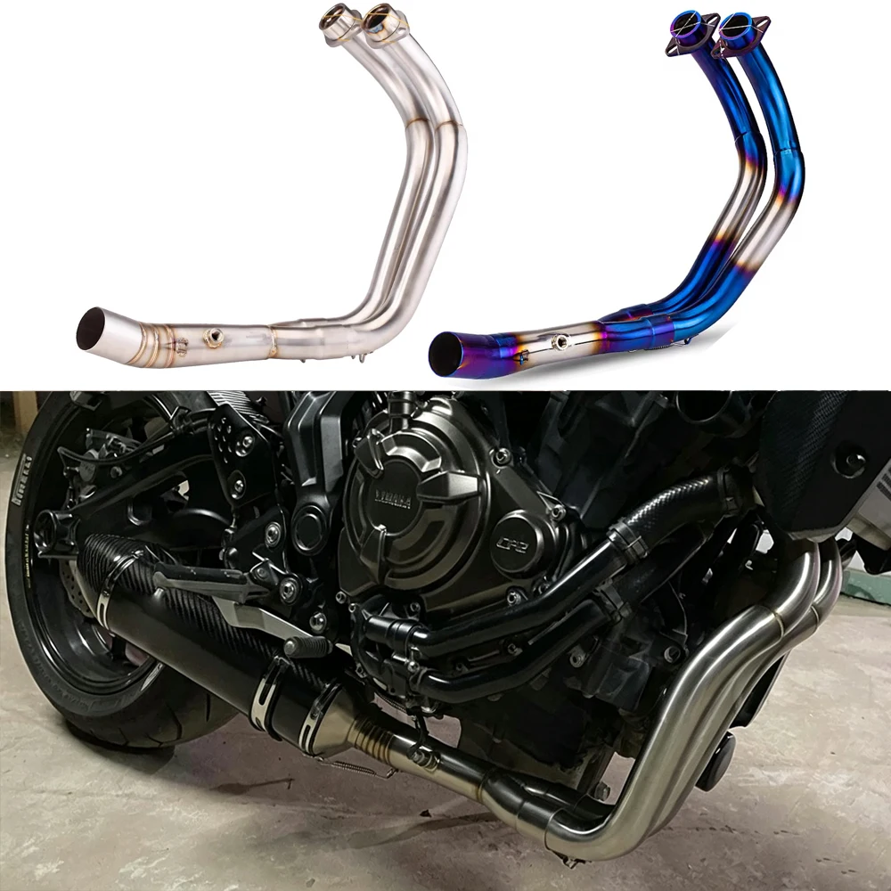 Slip-on Exhaust For Yamaha MT-07 FZ-07 MT07 FZ07 XSR700 2014-2023 Motorcycle Exhaust Front Header Pipe