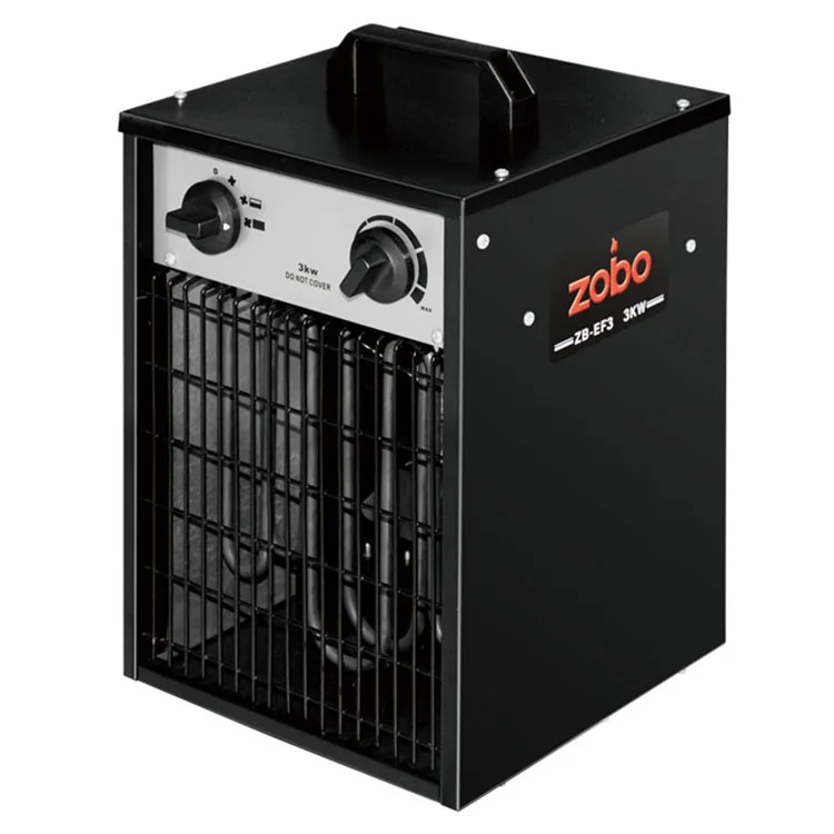 

ZOBO 3KW Square Waterproof Indoor Freestanding Installationelectric Fan Heater Cooling Fan Portable Design Heating Wire