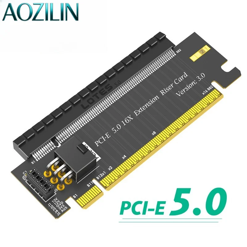 AOZILIN PCIe 5.0 x16 Riser Test Adapter Card PCI Express Slot Protector Motherboard Slot Protection Card