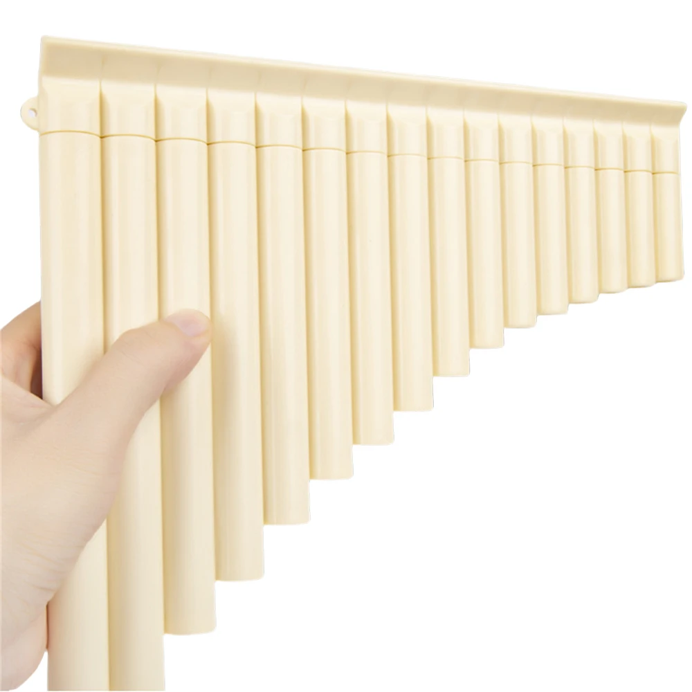Pan Flute, 18 Pipes Pan Pipe Instrument Key of C for Beginners  with User Manual, Carrying Bag