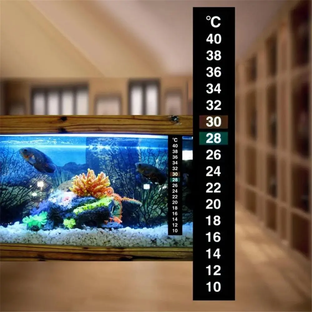 1/3/5Pcs Aquarium Thermometer Fish Tank Temperature Sticker Fridge Thermometer Sticker Measurement Temperature Stickers