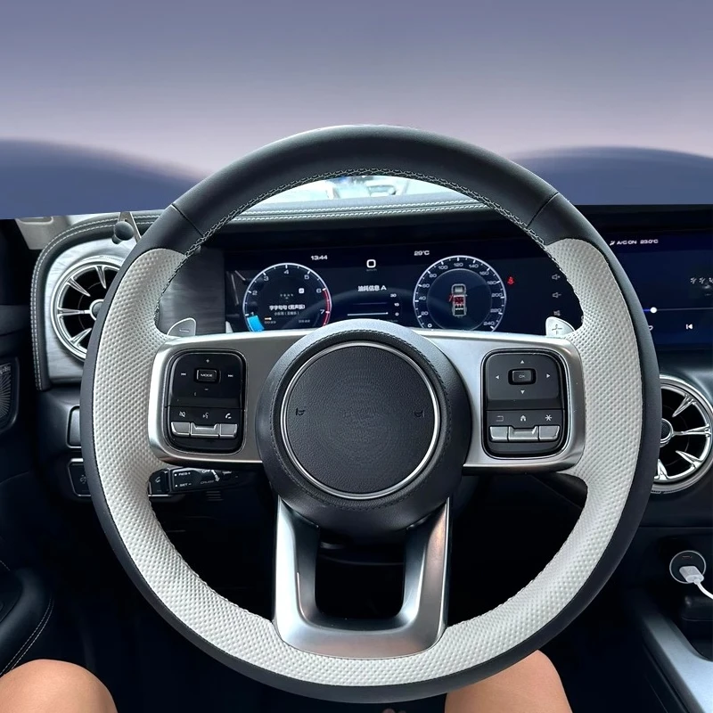 

Anti Slip Protection Steering Wheel for Tank 300 2021 -2024 Hand-sewn Leather Steering Wheel Cover