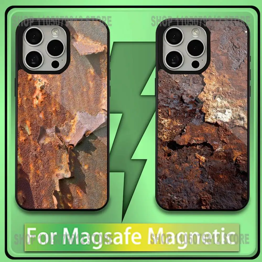 

Retro Industrial Style Rusty Phone Case For iPhone17,16,15,14,13,12,11,Plus,Pro,Max,Mini Soft Magesafe Magnetic Wireless Charge