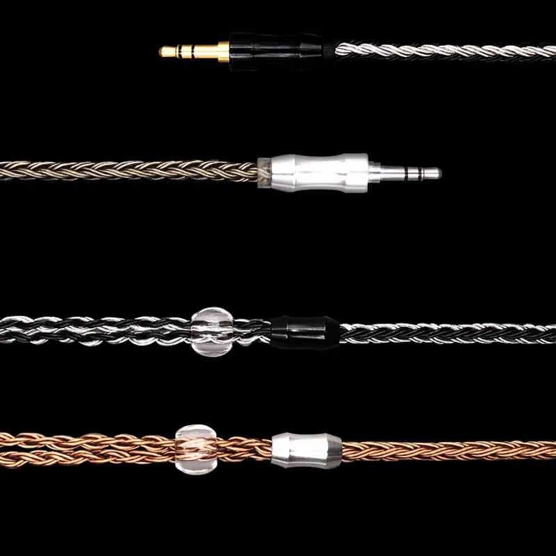 Высококачественный однокристальный медный посеребренный провод, Hi-Fi кабель для наушников mmcx 2,5/3,5/4,4 мм/Type-c/ios для Shure