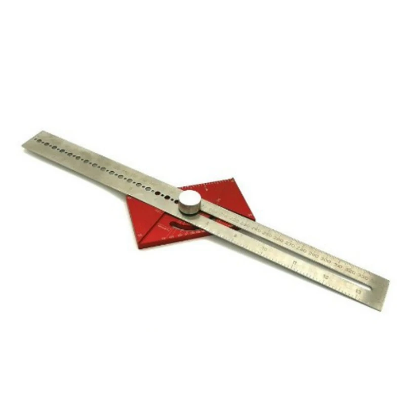 

Dividing Line Ruler Angle Ruler Multi-Function Scribing Ruler T-Type Hole Ruler Woodworking Scribing Mark Line Gauge