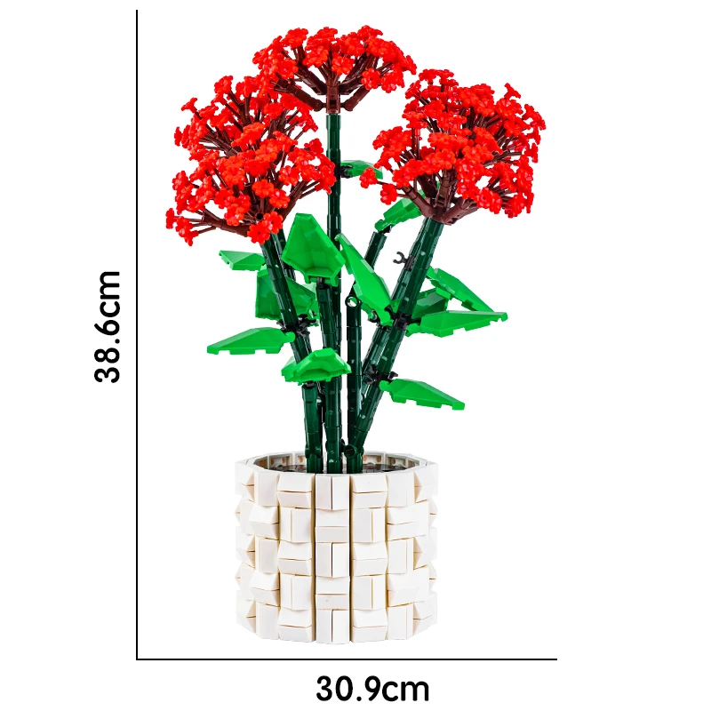 A gift for friends from the living room and bedroom decorations of building blocks, eternal flowers, and niao luo