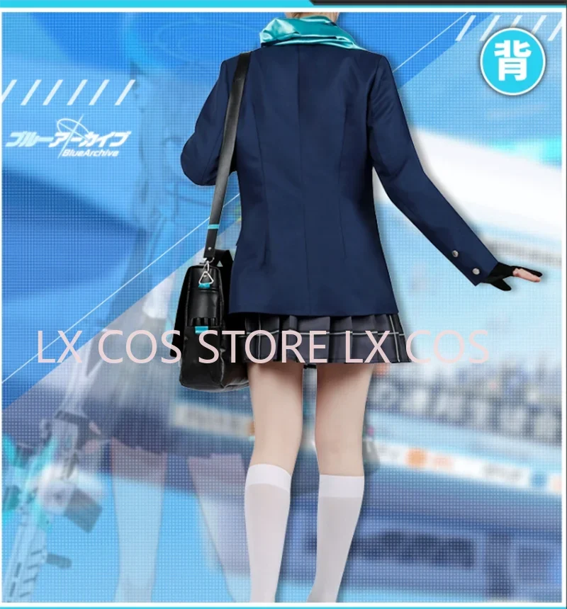 Max Game Project MX Sunaōkami Sunaokami Sunaookami Shiroko Cosplay Costume Wig Ears Anime School Uniform Hallowen Suit BL