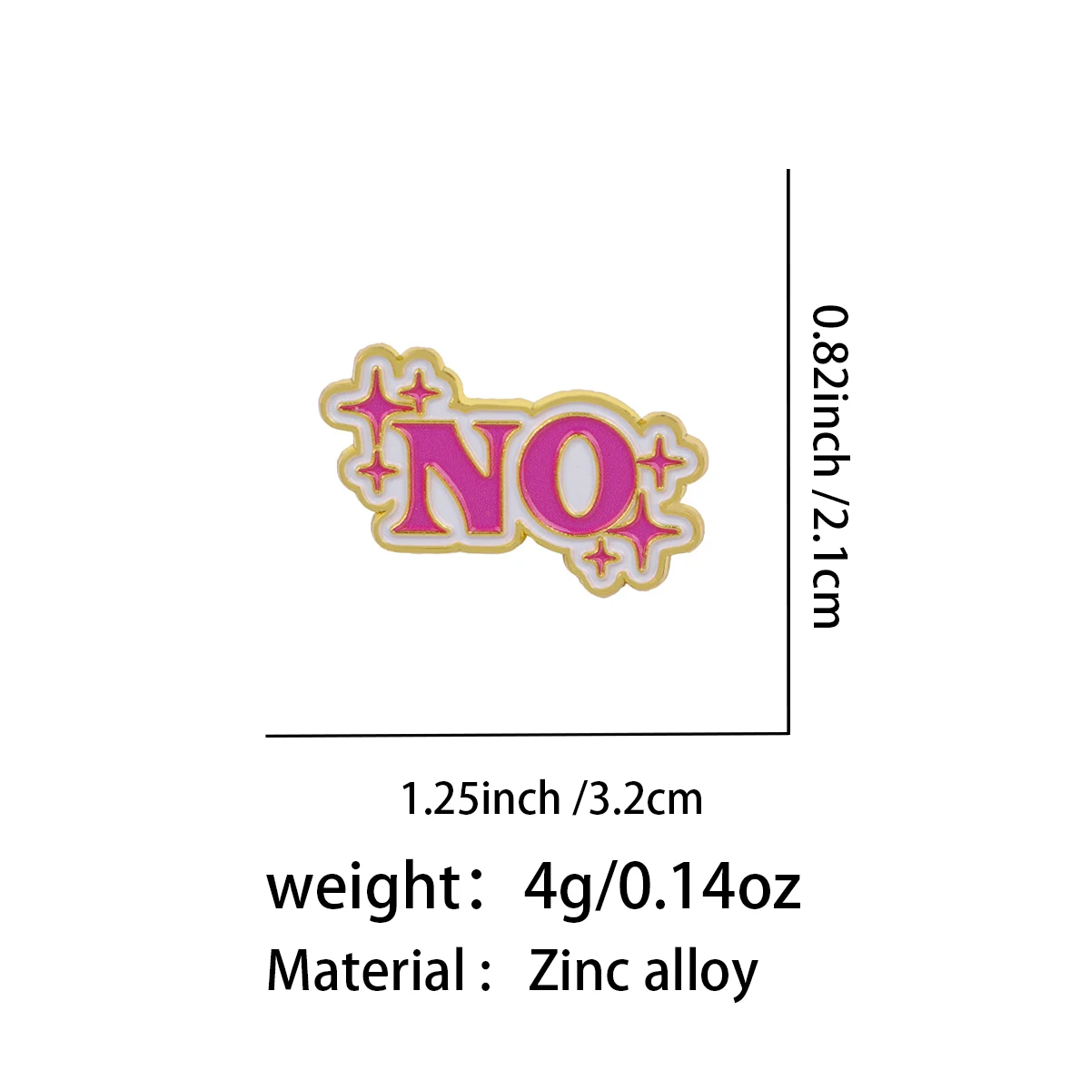 NO Enamel Pin Niedliche Brosche Anstecknadel für Rucksack Reversnadel Kleidung Accessoires Modeschmuck Freunde Geschenke – Detail 1