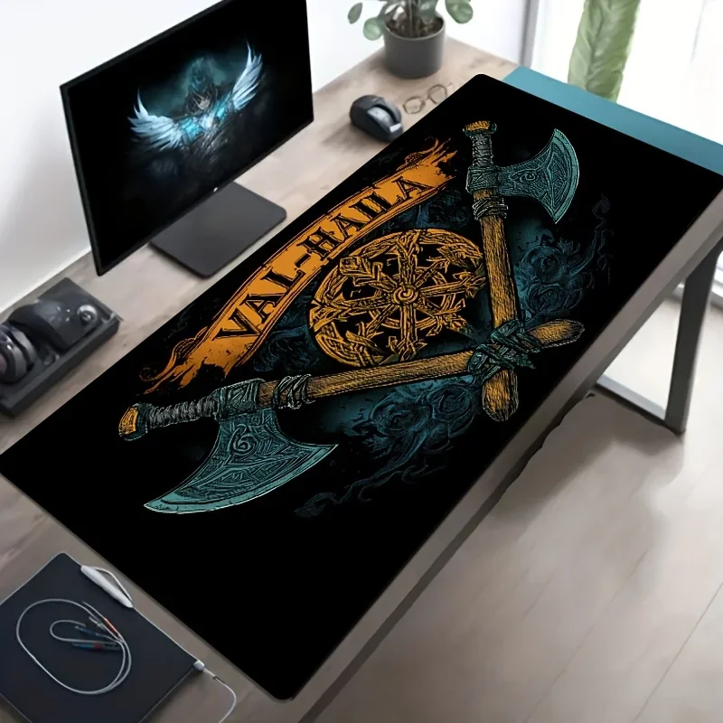 Retro Viking_1 Digital Printing Mouse Pad Computer Keyboard mat Large Rubber Base MousePad Game Accessories Office Computer PC