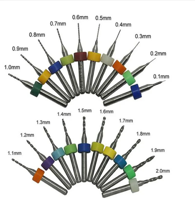 1set/10pcs High Quality CNC Tungsten Carbide Metal Milling Cutter Engraving Cutter Router Bits For PCB Machine