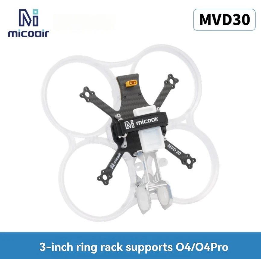Micoair MVD30  3 Inch  FPV Drone Frame   DIJ O4 O3 Air Unit Compatible   Modular CNC Aluminum Nose and Molded Canopy