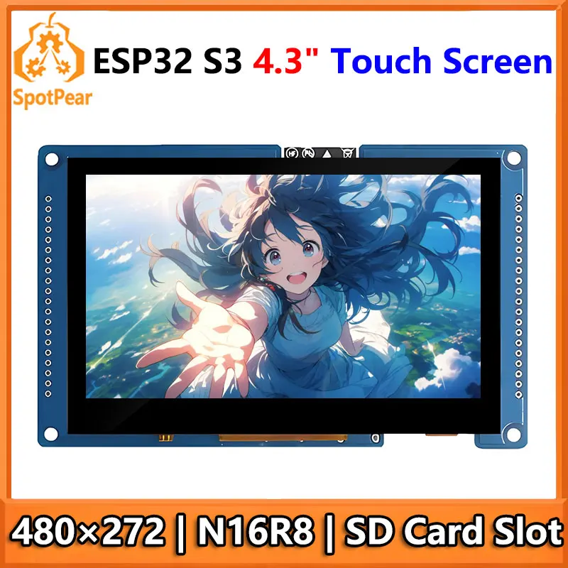 ESP32 S3 4.3 inch LCD Capacitive N16R8 Development Board 4.3inch Display Touch Screen 480×272
