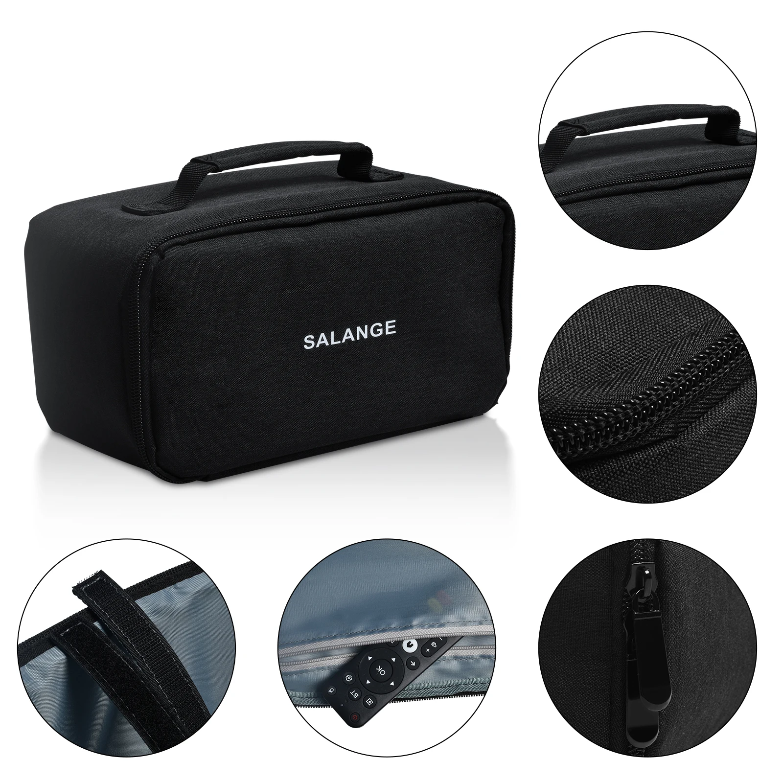 Salange Projector Case, For HY300 HY320 Projector Bag Accessories Storage Pockets Waterproof, Compatible with Most Projectors
