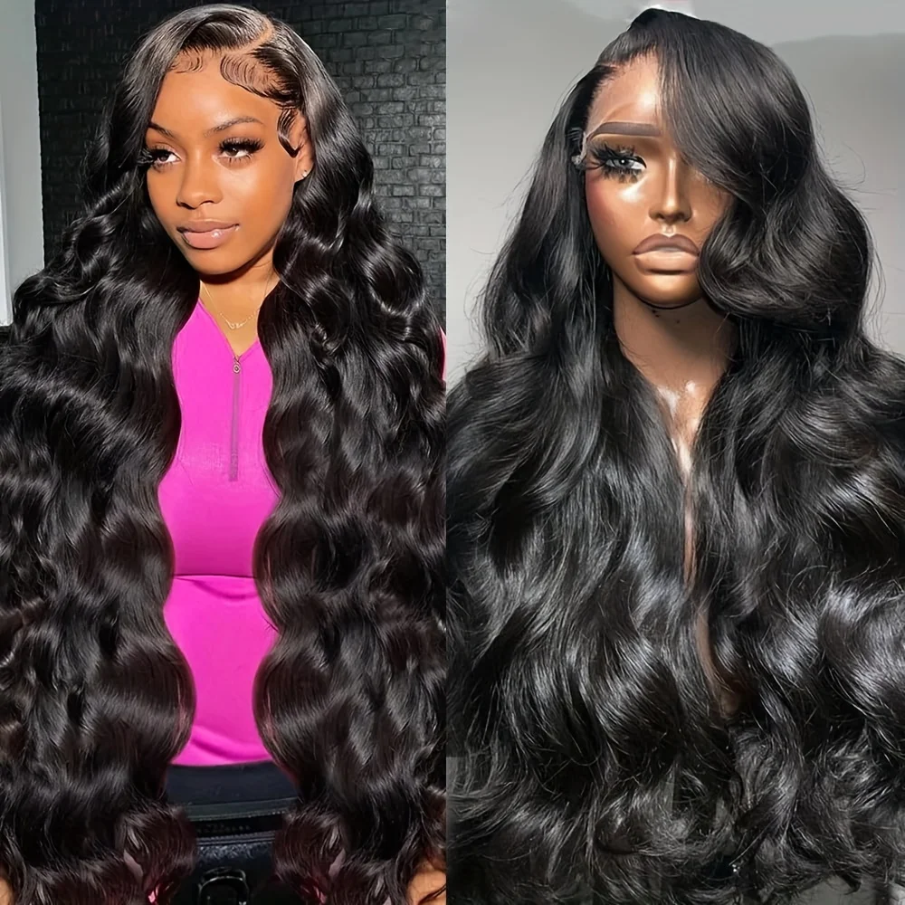 

Body Wave Natural Color 1B 13x4 Inch HD Lace 180% Density Lace Front Wigs Human Hair Transparent Lace For Women
