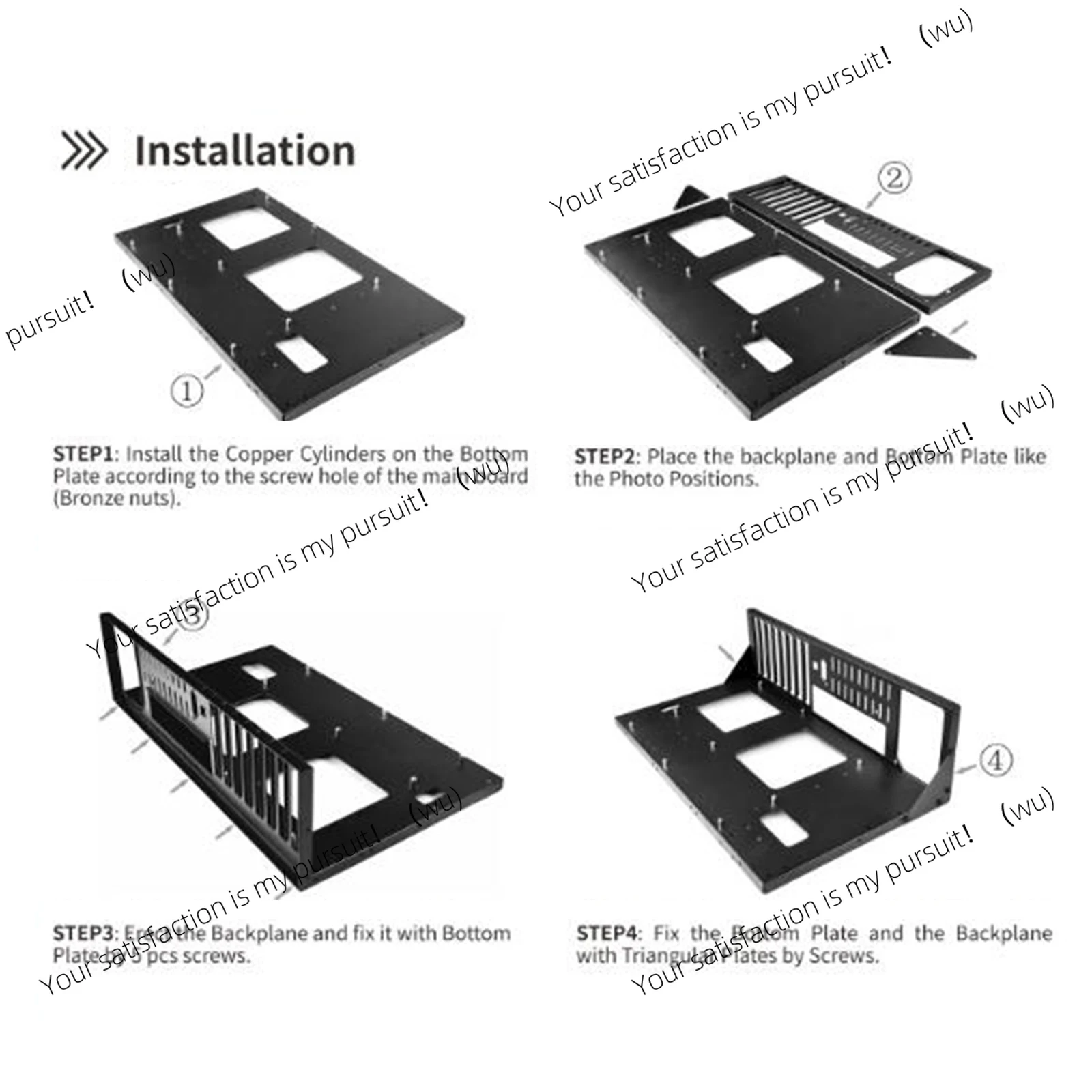 ZOCI-Computer Chassis Frame Accessories Easy to Use Durable Handmade with Parts Stable Motherboard Mine Rack Open Air Case Frame