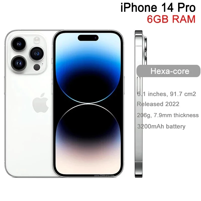 Oryginalny Apple iPhone 14 Pro 128/256/GB ROM 6GB RAM 6.1 \