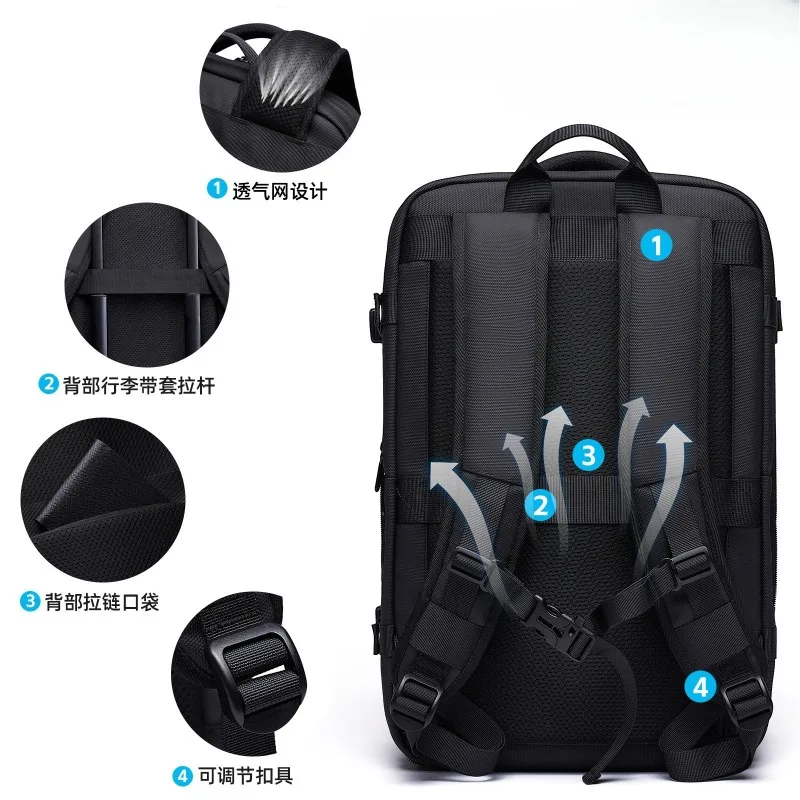 Men's Backpack Vacuum Compression Backpack Multifunctional Computer Bag A Large-capacity Expandable Travel Bag