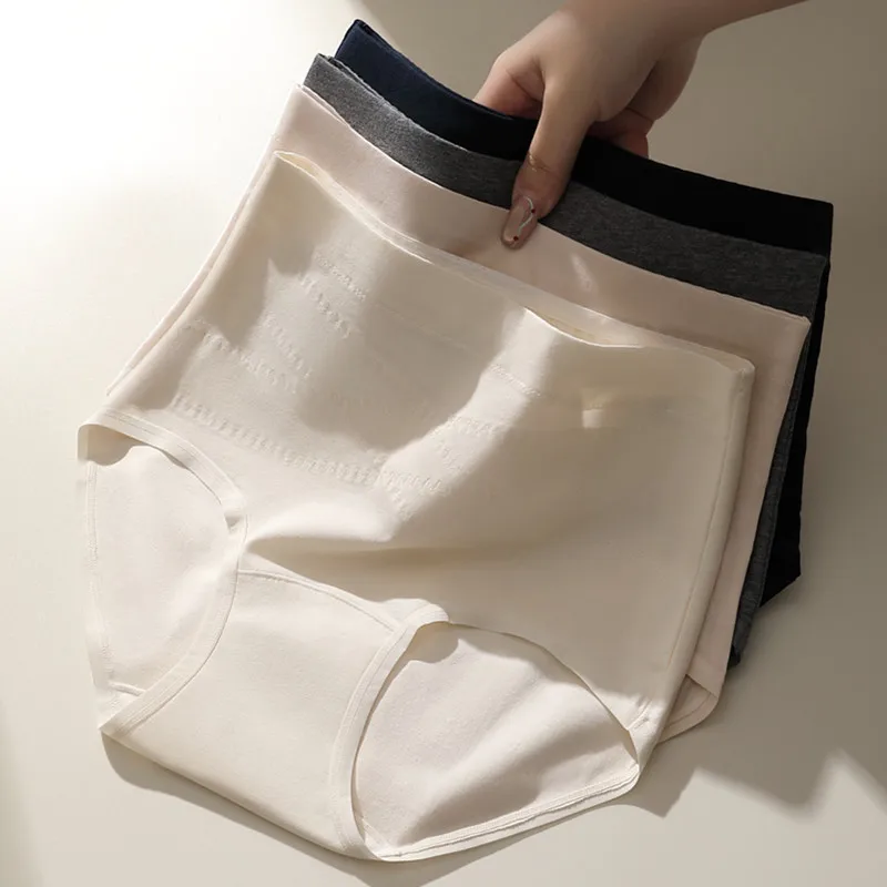 

3 шт., женское нижнее белье из чистого хлопка, сексуальные мягкие трусы с высокой талией, удобные дышащие интимные трусики с подтяжкой ягодиц