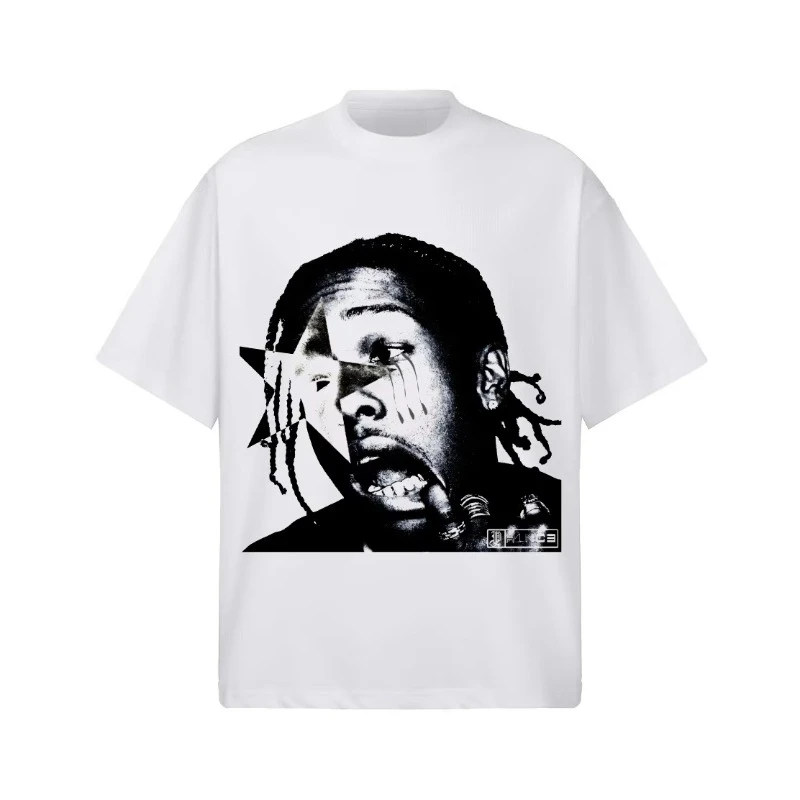 Star Graphic T-Shirt Unisex Oversized Hip Hop Casual Cotton Short Sleeve Modern Streetwear Fashion For Weekend 2026 Summer tees