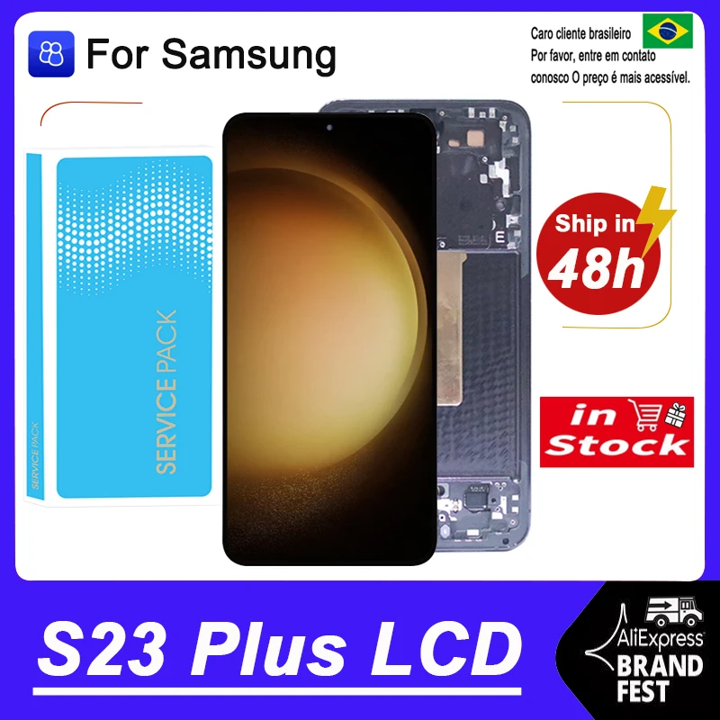 For Samsung S23 Plus S916B S916U S916W S916N S9160 LCD Touch Screen Digitizer For Samsung S23+ LCD S23 Plus S916B S916 Display