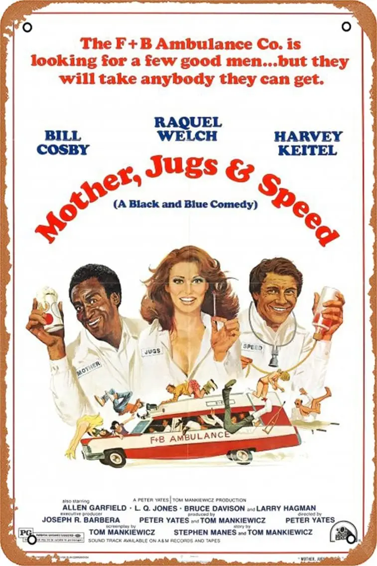 Mother, Jugs, & Speed (#2 of 2) 1976 Movie Poster Gallery Metal Signs Vintage Wall Art -8 x 12 inch sign