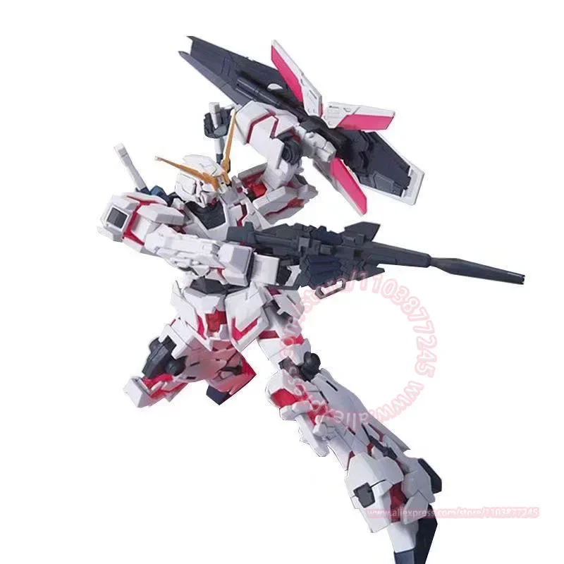 BANDAI RX-0 UNICORN GUNDAM DESTROY MODE HGUC 1/144 modelo ensamblado figuras de acción adorno de escritorio juguete para niños regalo de cumpleaños