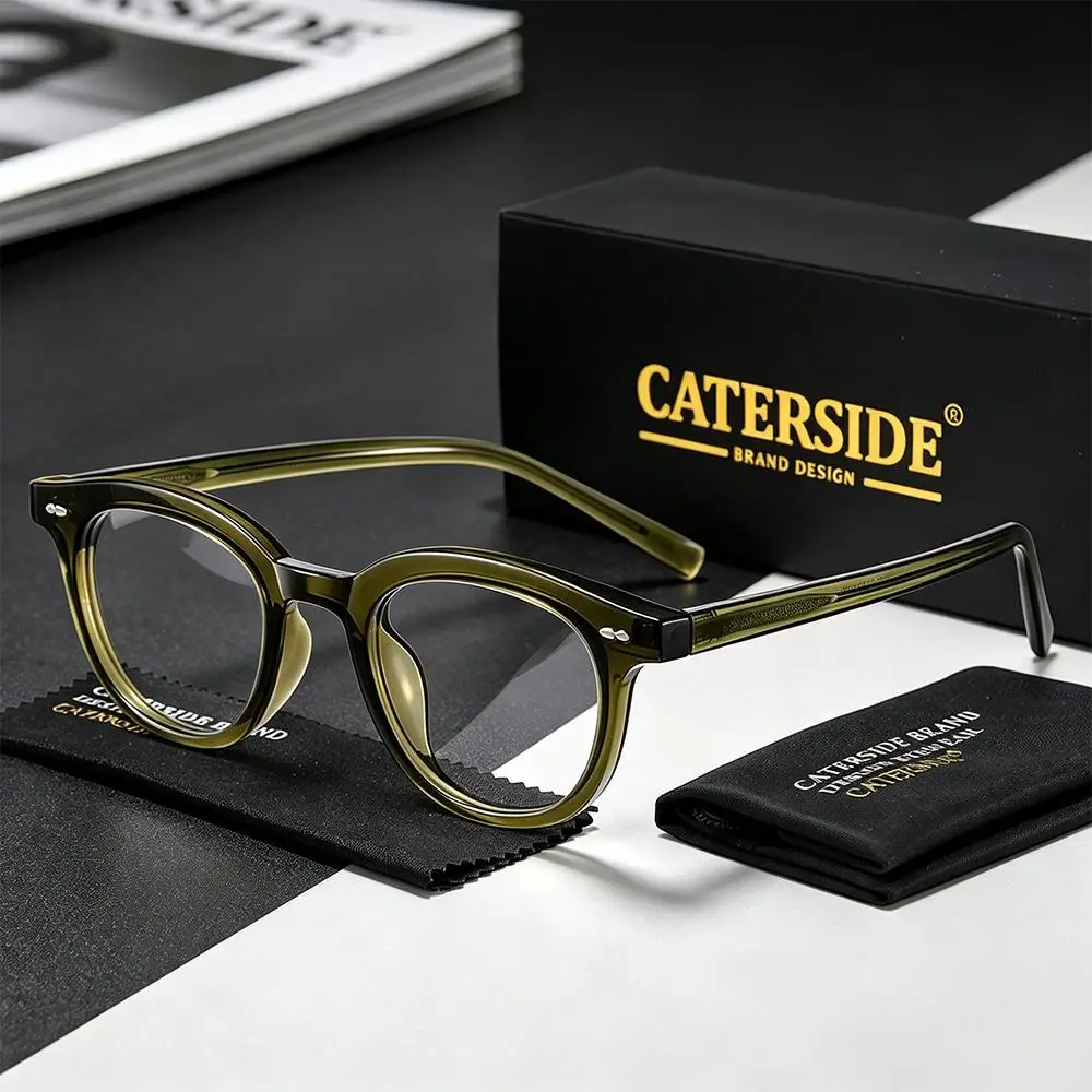CATERSIDE Klassische Herren-Anti-Blaulicht-Brille Tr-90 Ovaler Brillenrahmen Damen Mode Computer Blaulicht-Schutzbrille – Detail 1