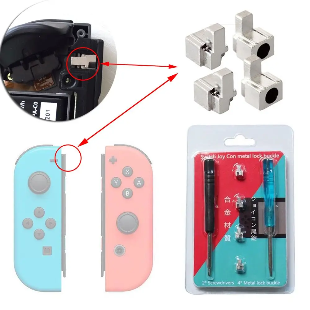 Kit Repair Tool Replacement Lock Buckles Metal JoyCon For Nintendo Switch