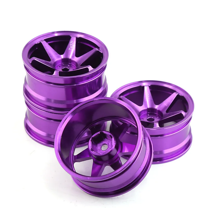 4Pcs 1/10 RC On-Road Drift Racing Car 52mm Metal Wheel Rim Wheel Hubs for Tamiya Kyosho HSP HPI Sakura Trxs