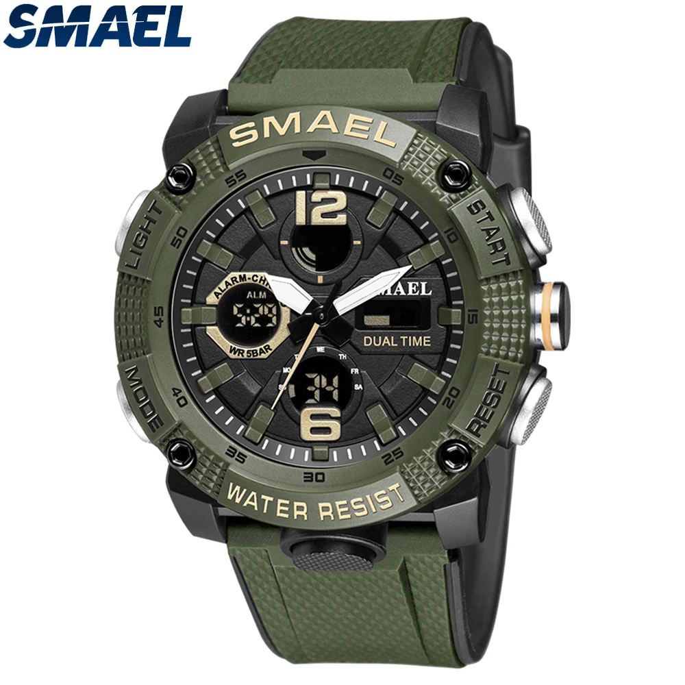 Sport Watches Waterproof 50M SMAEL Top Brand Luxury Watch Alarm Clock For Male Digital 8039 Men\'s Watch Wristwatch Military Army