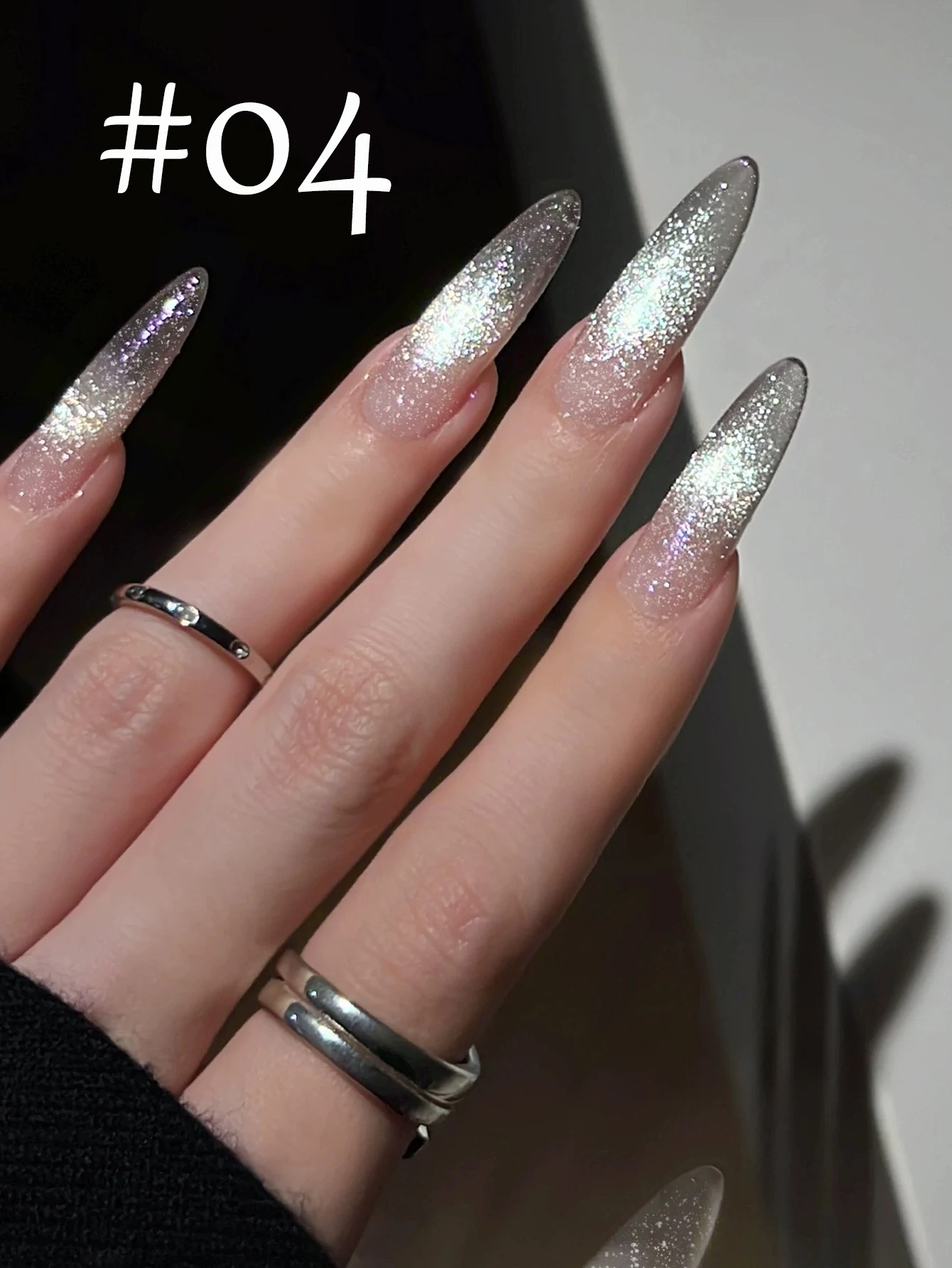 1 pièces ZH automne ongles chaud Aurora mousseux glace Gel vernis à ongles Flashy blanchissant glace Transparent paillettes cristal Nail Art