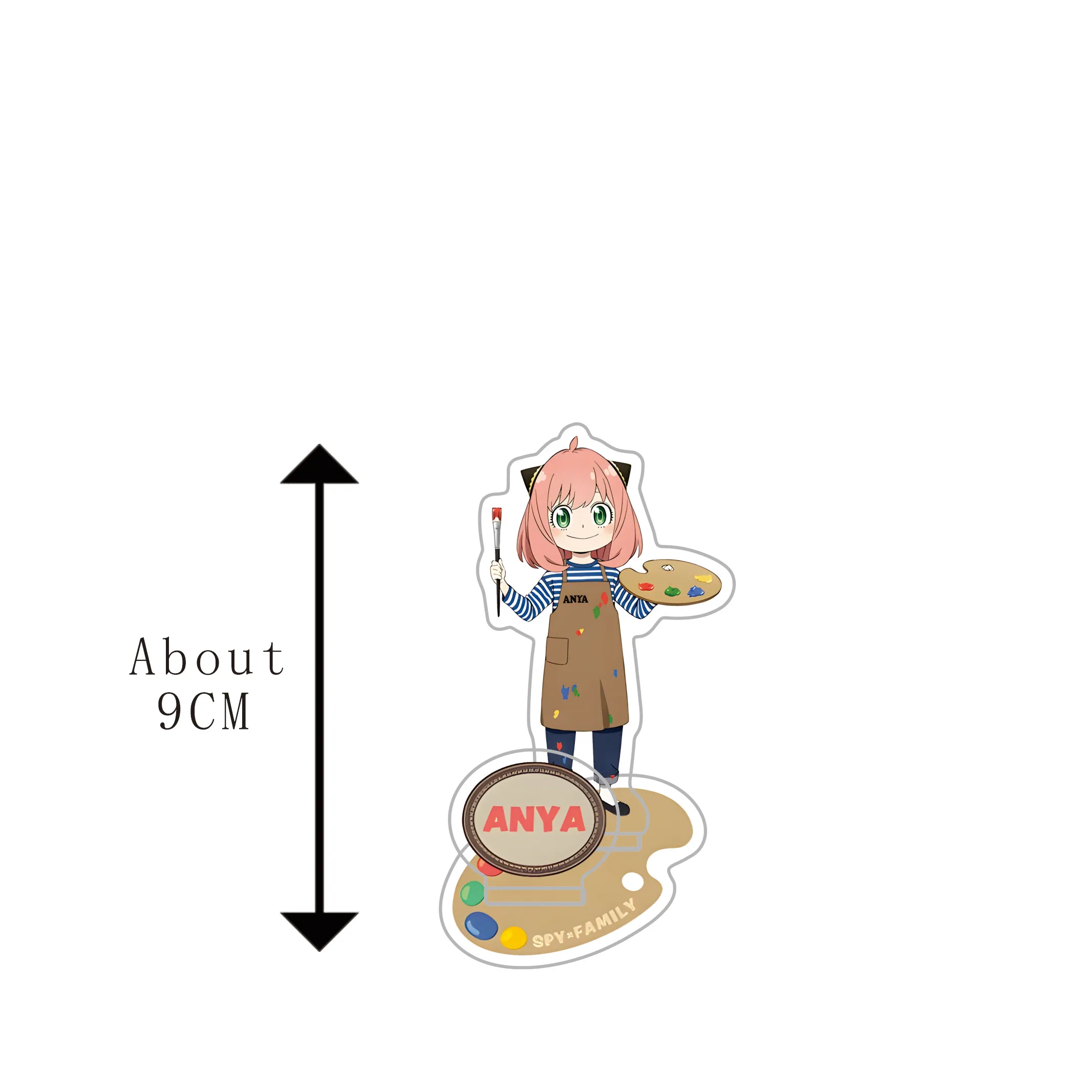 Hot Anime SPY×FAMILY Cute Room Decor Ornament Friend Gift  Anya Forger Painter 9cm&15cm Acrylic Stand key chains Fans Collection