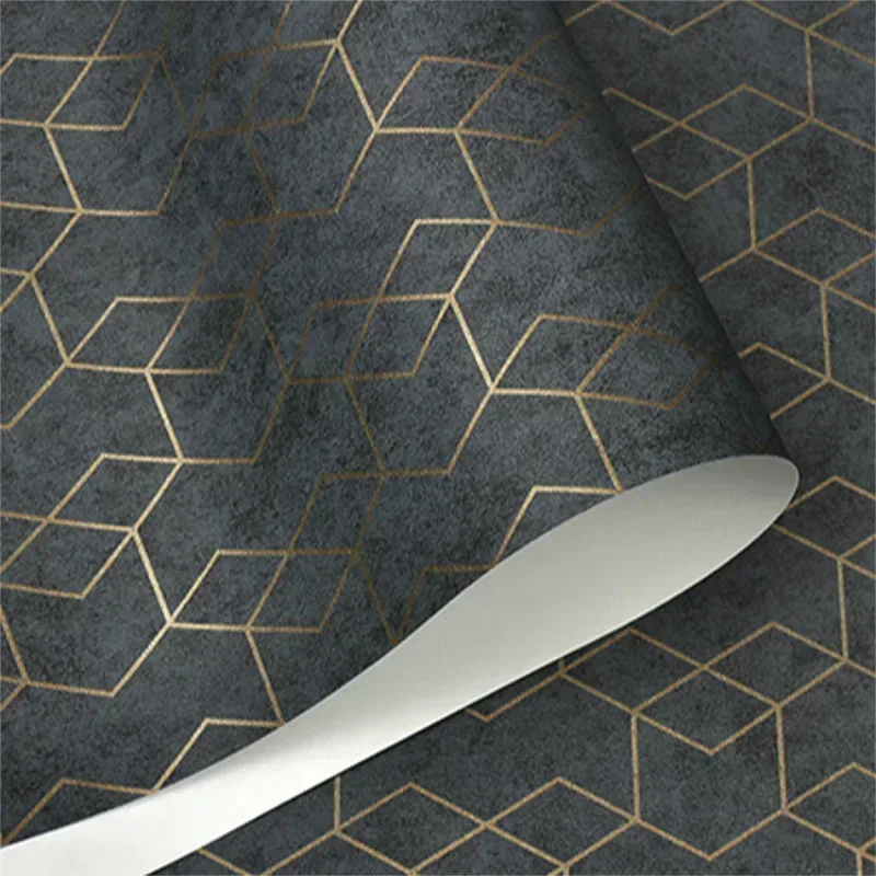 Modern Minimalist Geometric Pattern Striped Non-woven Wallpaper Bedroom Living Room Wallpaper Wall Papers Home Decor