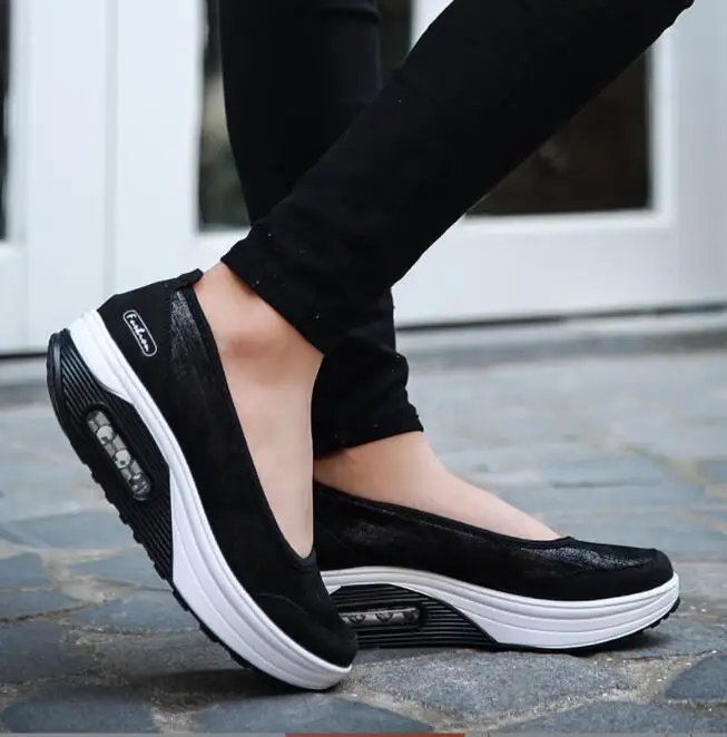 New Women Platform Shoes Spring Summer Flats Women Loafers Slip On Woman women\'s thick wedge shoes Casual Ladies Shoes Large siz