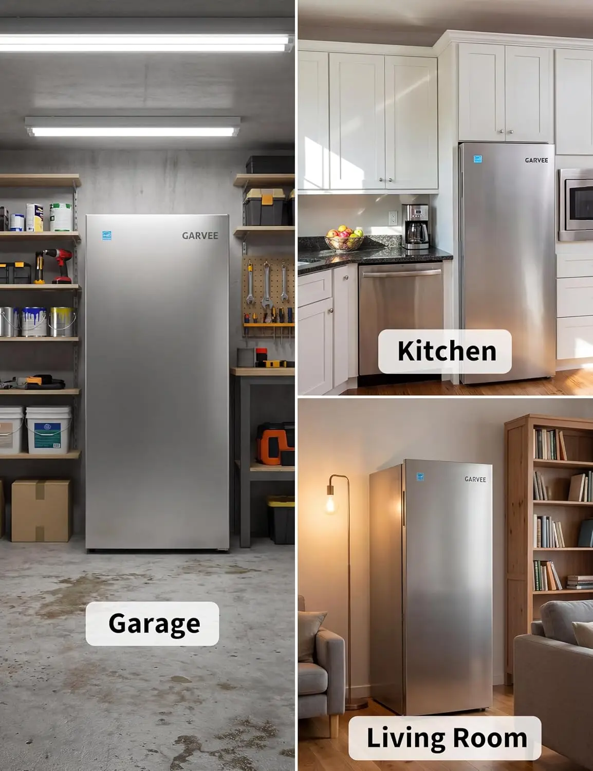 11 Cu.Ft Refrigerator Upright Fridge Freezer For Garage Kitchen Home Use Portable Compressor Cooler Ice Box for Camping Summer Essential Single Door Stand Up Freezer with Adjustable Shelves, Mechanical Temperature Control