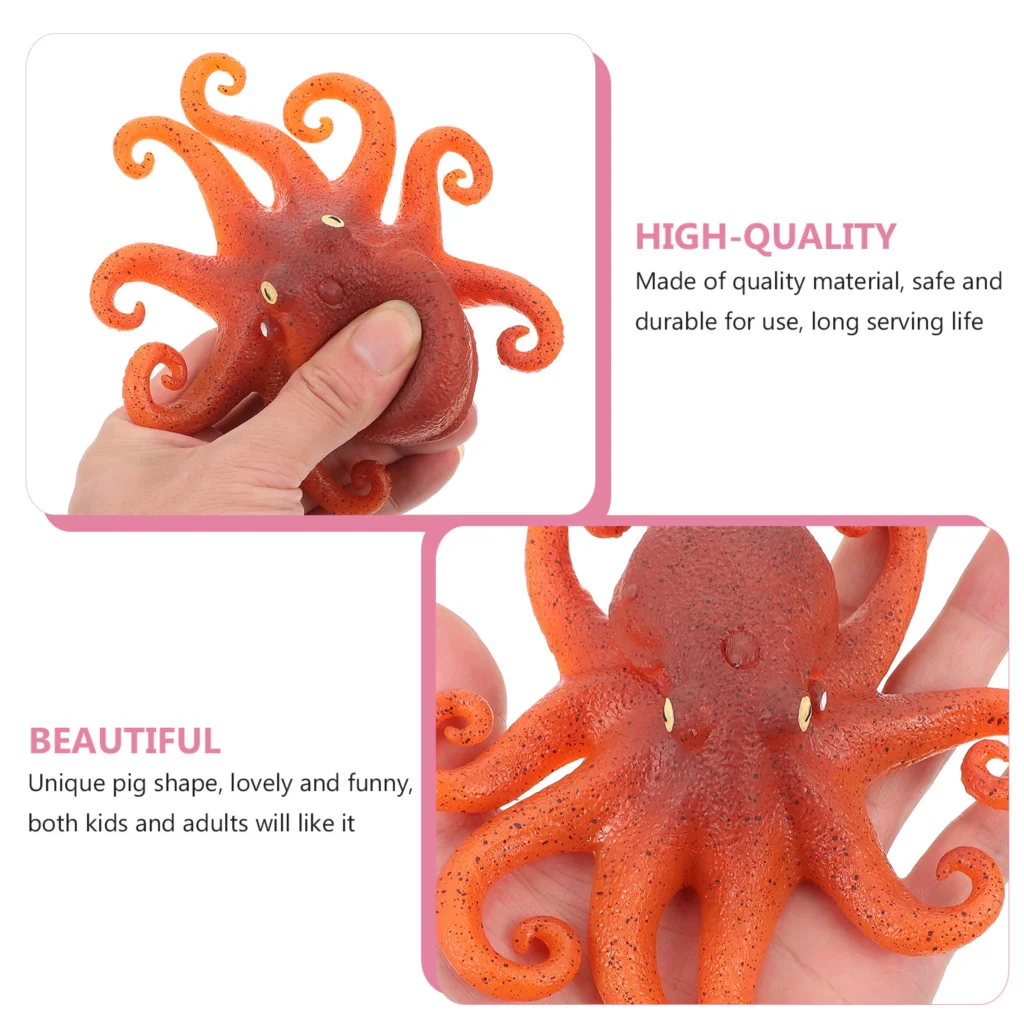 HOT SALE Sea Animal Toys Octopus Model Animals Figurine Rubber Life Creature Sensory Figures Ocean Figurines Underwater Fidget