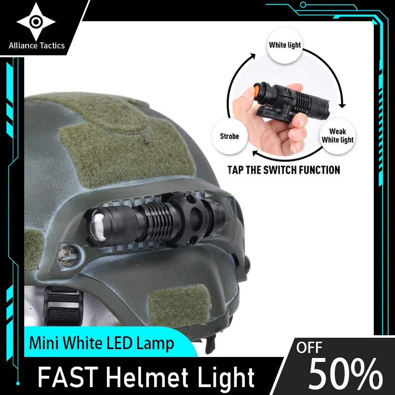 

WADSN Tactical Scout FAST Helmet Light AIrsoft Strobe Mini White LED Lamp Constant Momentary Huting Output Helmet Flashlight